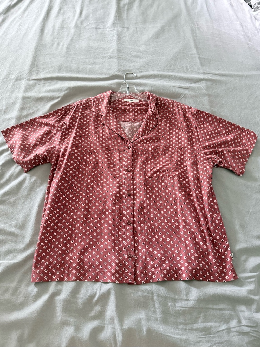Vans Red/Orange Short-Sleeve Button-Up Shirt